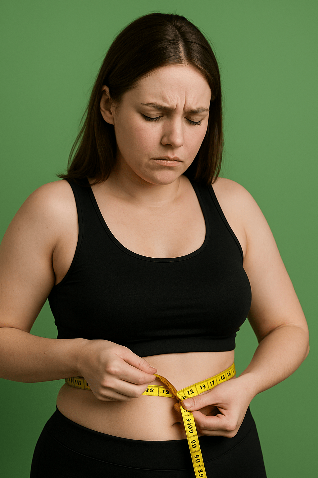 Woman on a scale for weight management